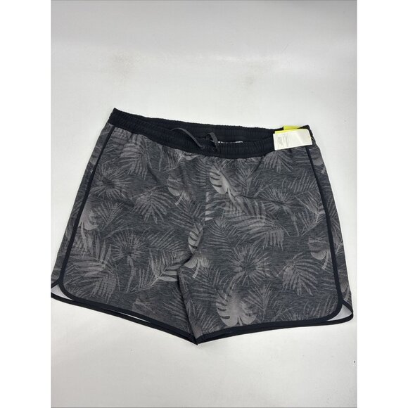 All in Motion Mens Hybrid Shorts XXL Gray Tropical Print Drawstring - Picture 1 of 7